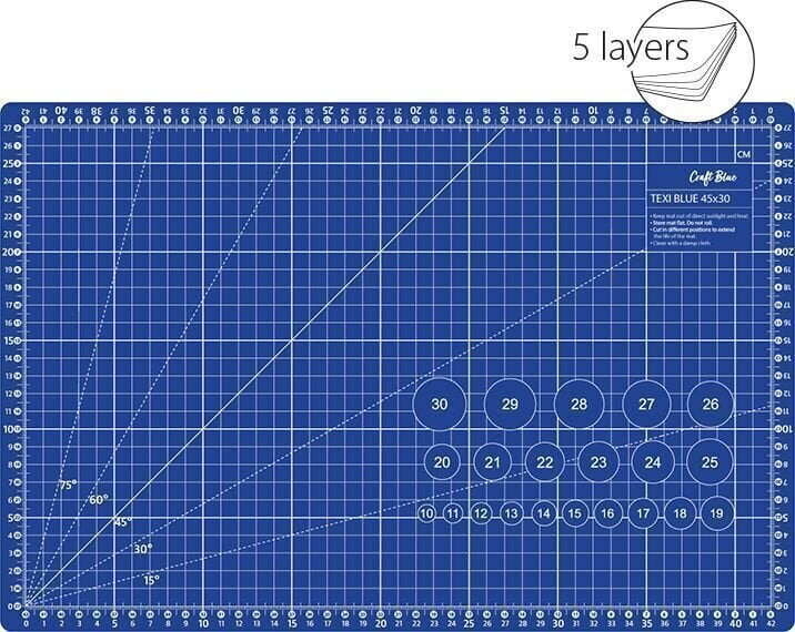 Mat de tăiere Texi Mat de tăiere 45 x 30 cm Blue