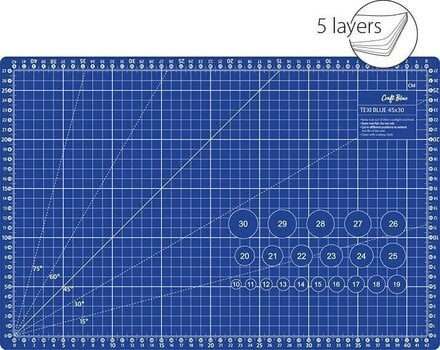 Mat de tăiere Texi Mat de tăiere 45 x 30 cm Blue - 1