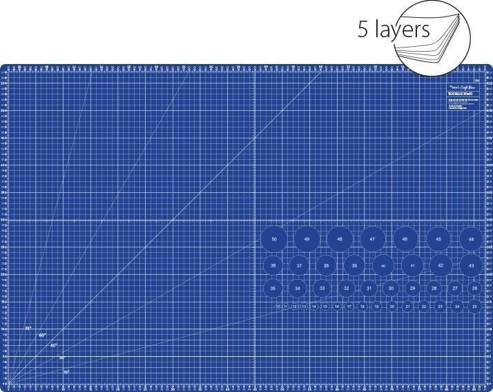 Tapis de coupe Texi Tapis de coupe 90 x 60 cm Blue