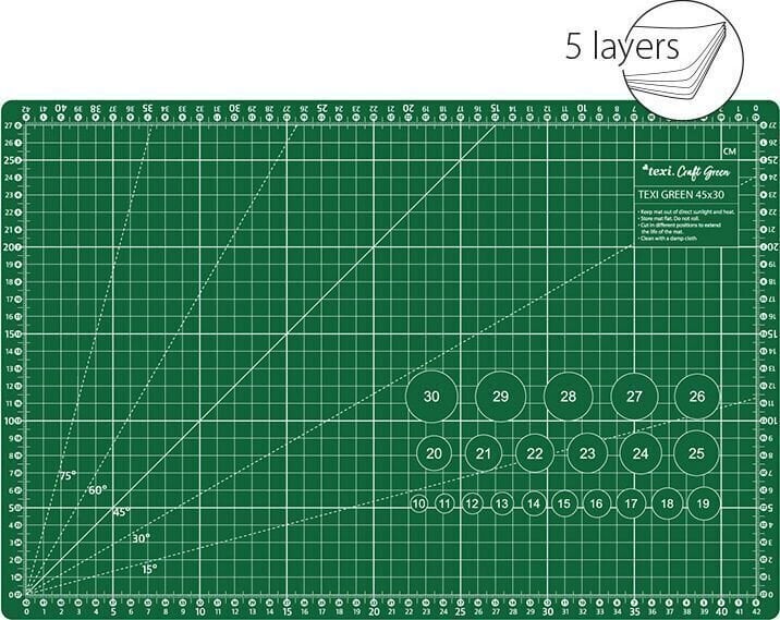 Tapis de coupe Texi Tapis de coupe 45 x 30 cm Green