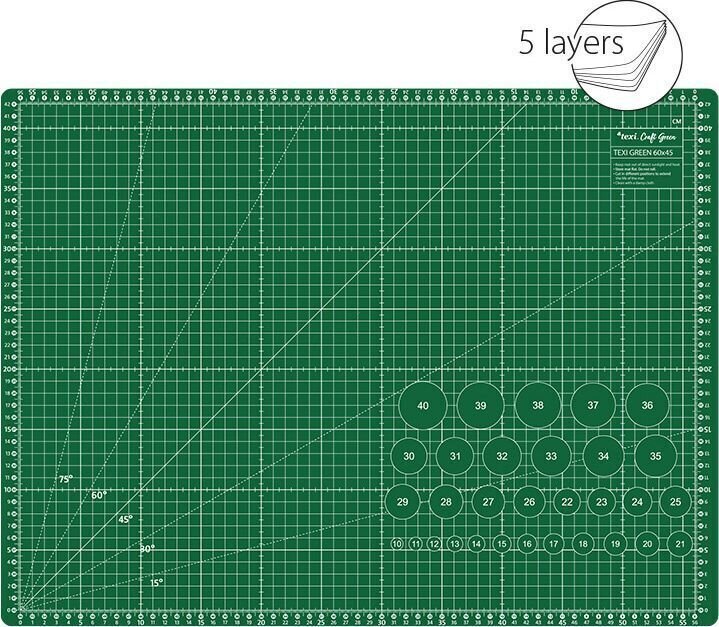 Tapis de coupe Texi Tapis de coupe 60 x 45 cm Green