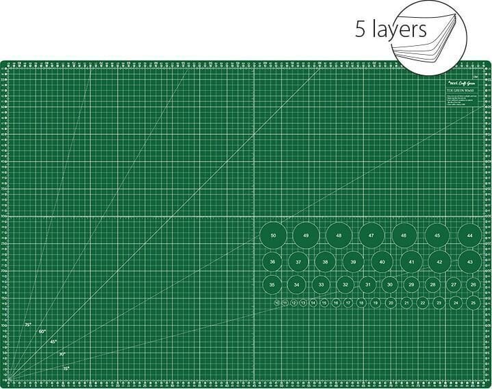 Tapis de coupe Texi Tapis de coupe 90 x 60 cm Green