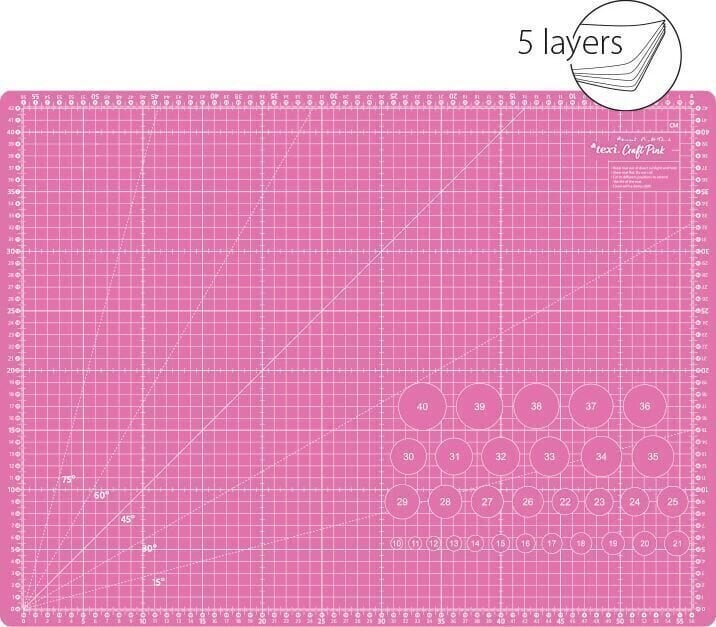 Tapis de coupe Texi Tapis de coupe 60 x 45 cm Pink
