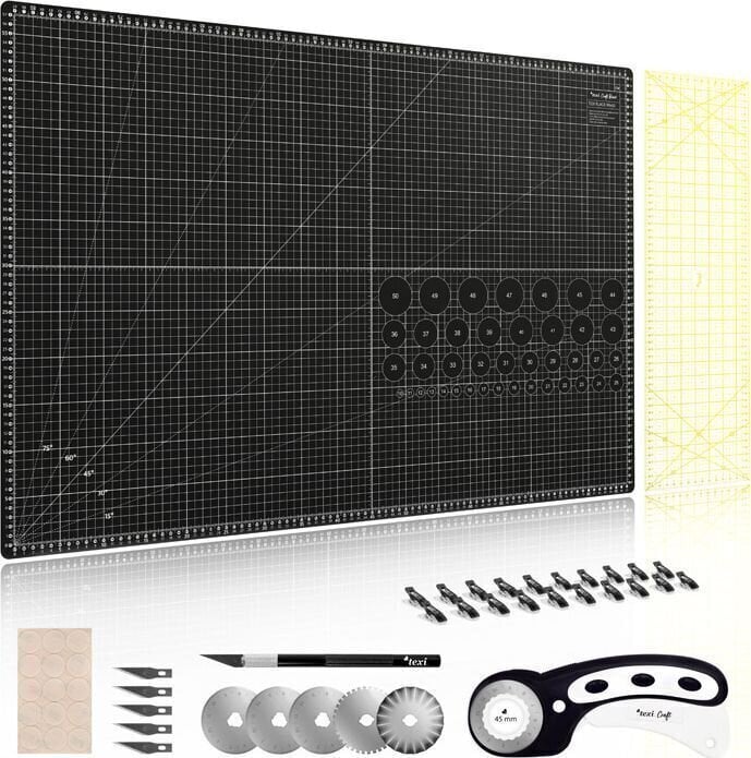 Podloga za rezanje Texi Podloga za rezanje 90 x 60 cm Black