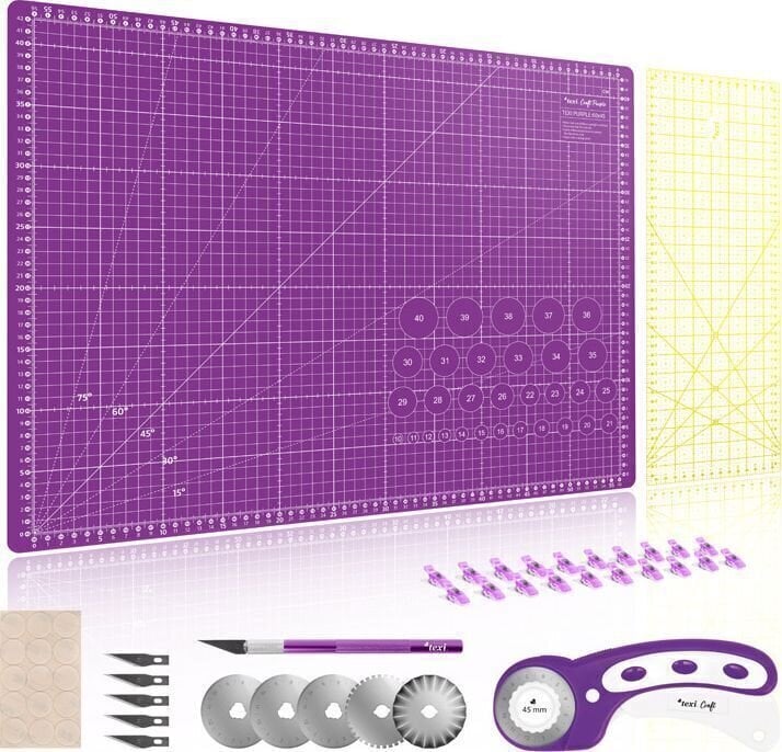 Tapis de coupe Texi Tapis de coupe 60 x 45 cm Purple