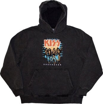 Hoodie Kiss Hoodie Destroyer 3D Logo Unisex Charcoal Grey XL - 1