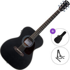 electro-acoustic guitar Pasadena PG-200E SET Black electro-acoustic guitar