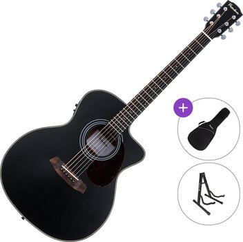 electro-acoustic guitar Pasadena PGC-200E SET Black electro-acoustic guitar - 1