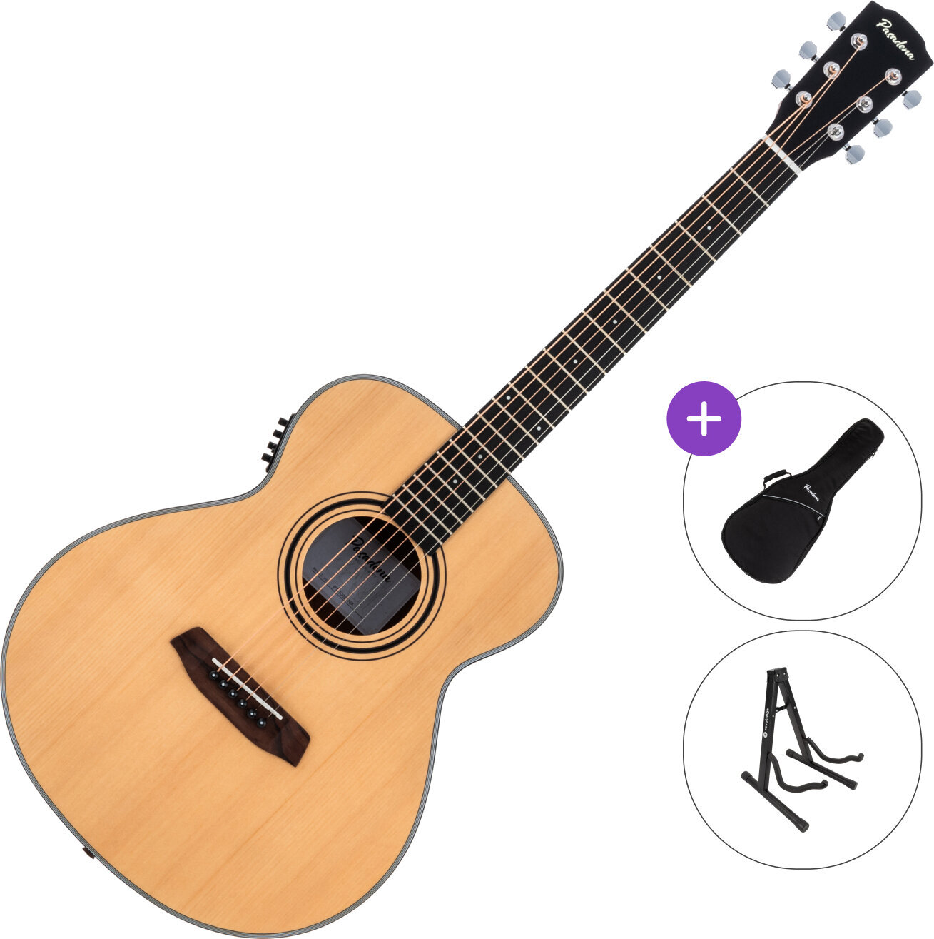 Pozostałe gitary z elektroniką Pasadena PT-100E SET Natural Pozostałe gitary z elektroniką