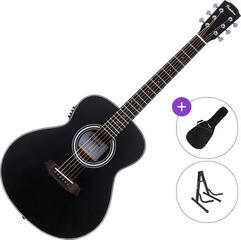Electro-acoustic guitar Pasadena PT-100E SET Black Electro-acoustic guitar