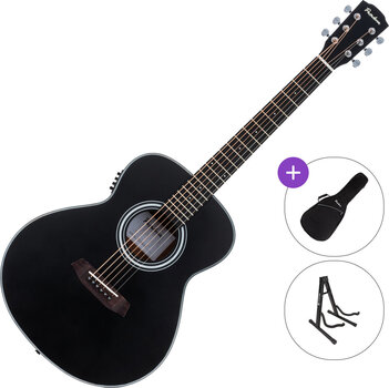 Electro-acoustic guitar Pasadena PT-100E SET Black Electro-acoustic guitar - 1
