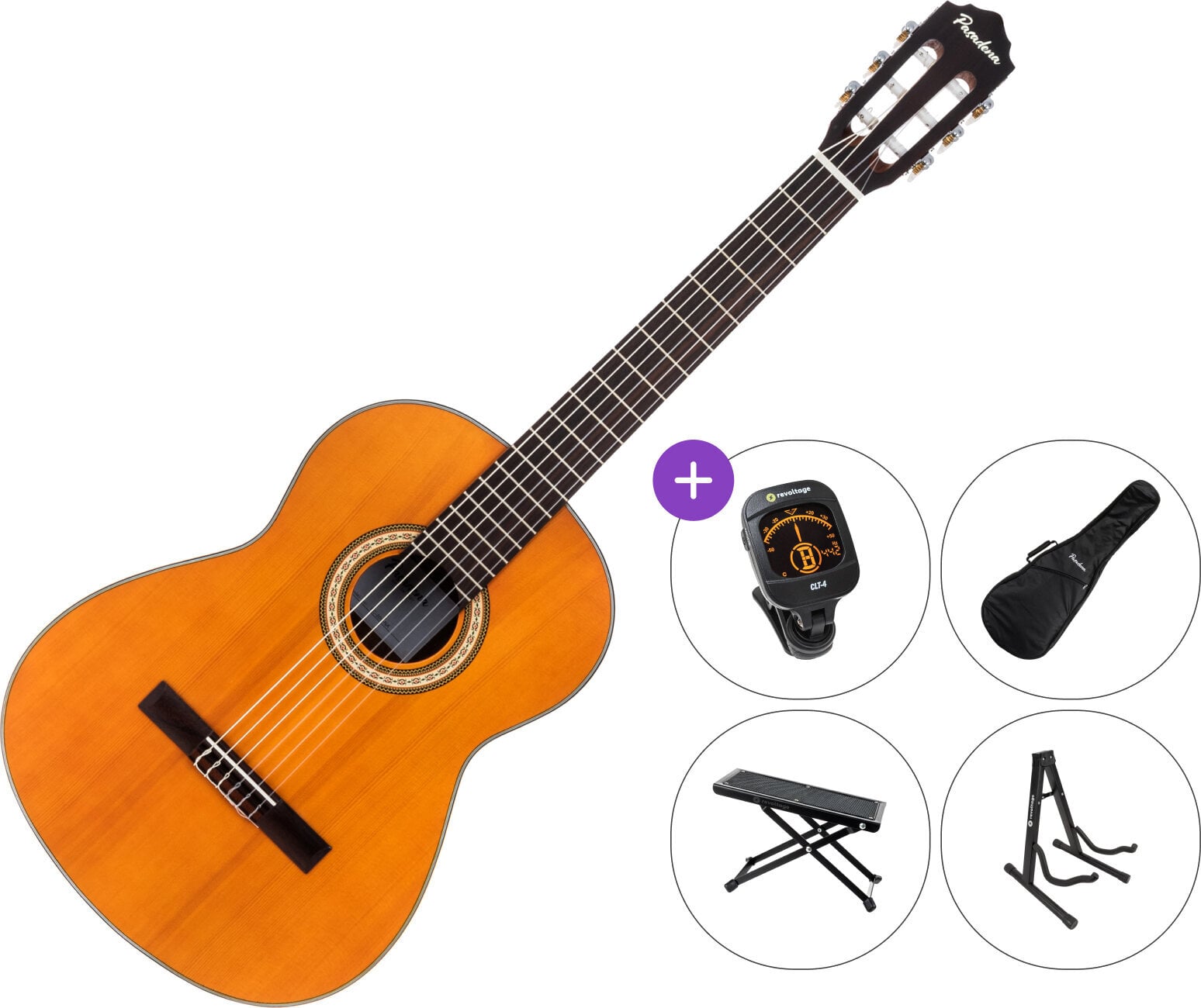 Konzertgitarre Pasadena PC-200 SET 4/4 Natural Konzertgitarre