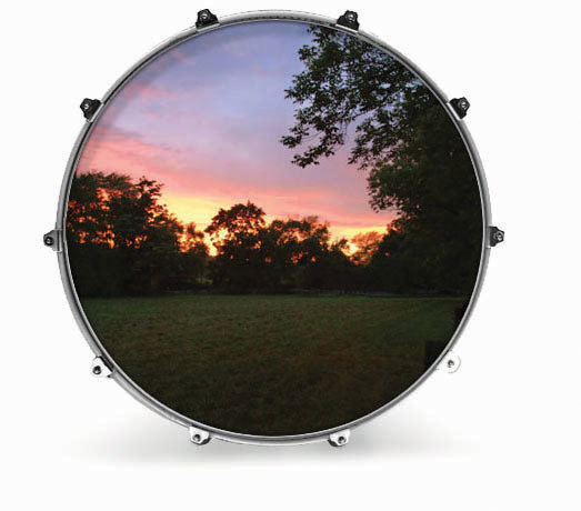 Cabeza de tambor resonante Evans INK24NTRSTBR 24" NATURE SUN SET 1 Cabeza de tambor resonante
