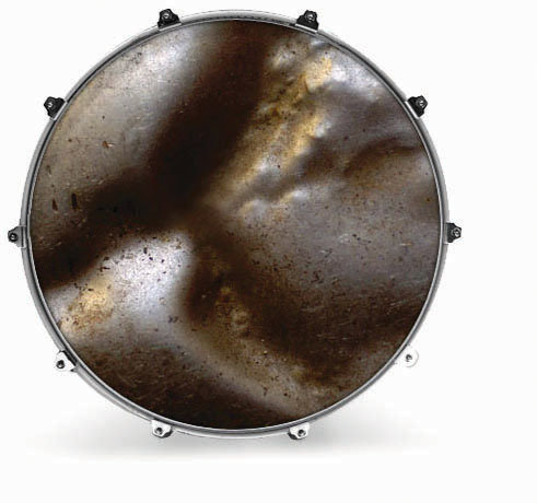 Cabeza de tambor resonante Evans INK24TXTMETAL1 24" TEXTURE METAL 1 Cabeza de tambor resonante