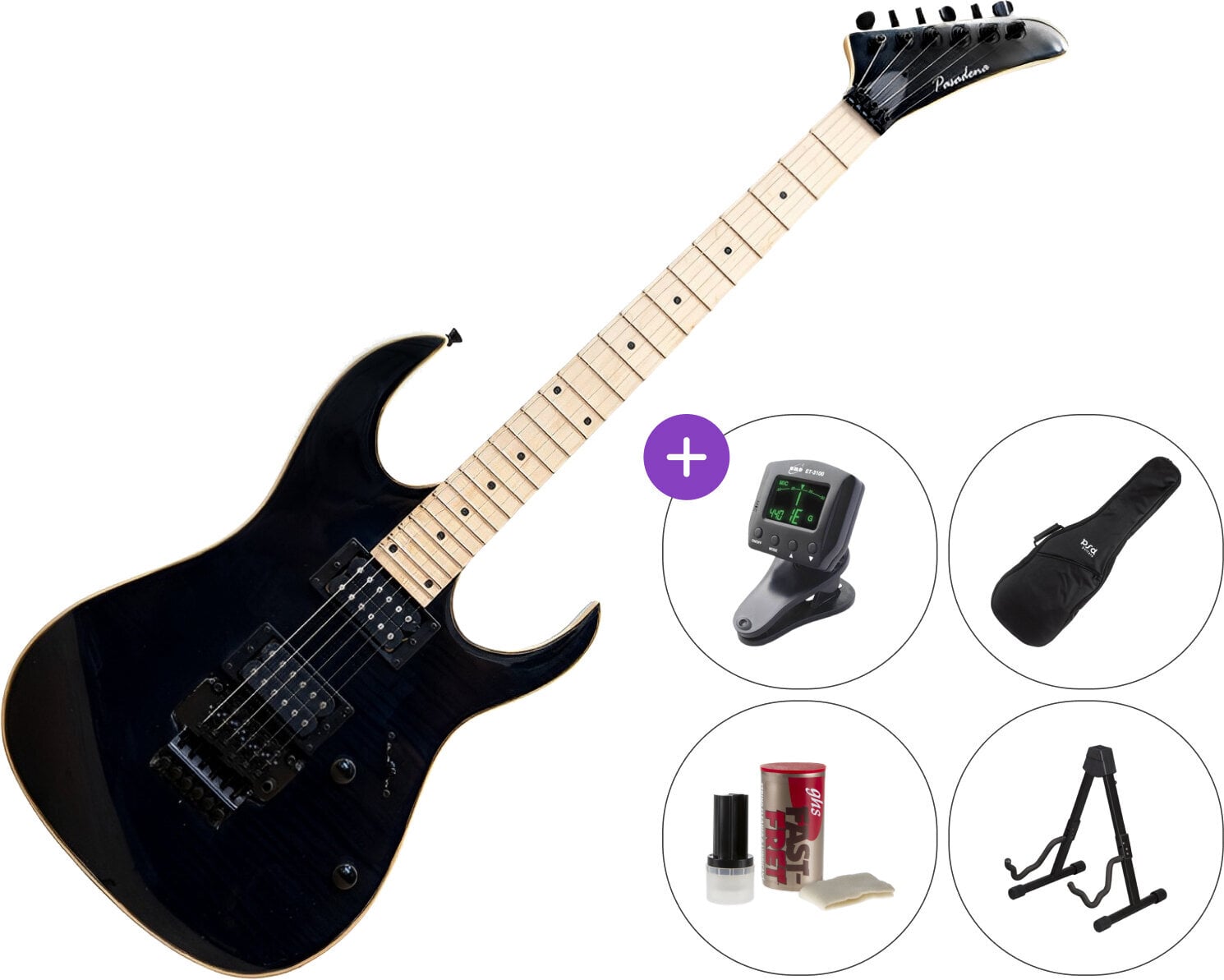 Guitarra elétrica Pasadena CL103 SET Black Guitarra elétrica