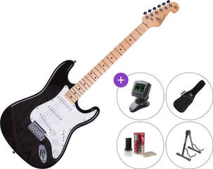 Electric guitar SX SST-ASH SET Transparent Black Electric guitar