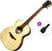 Guitare acoustique Jumbo LAG T70A set Natural Satin Guitare acoustique Jumbo