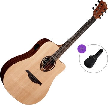 guitarra eletroacústica LAG T70DCE set Natural Satin guitarra eletroacústica - 1