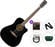 Fender CD-60SCE Black PACK Black Електро-акустична китара Дреднаут