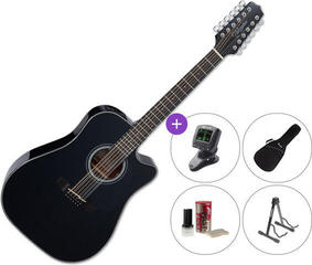 12-струнна електро-акустична китара Takamine GD30CE-12BLK SET Black 12-струнна електро-акустична китара