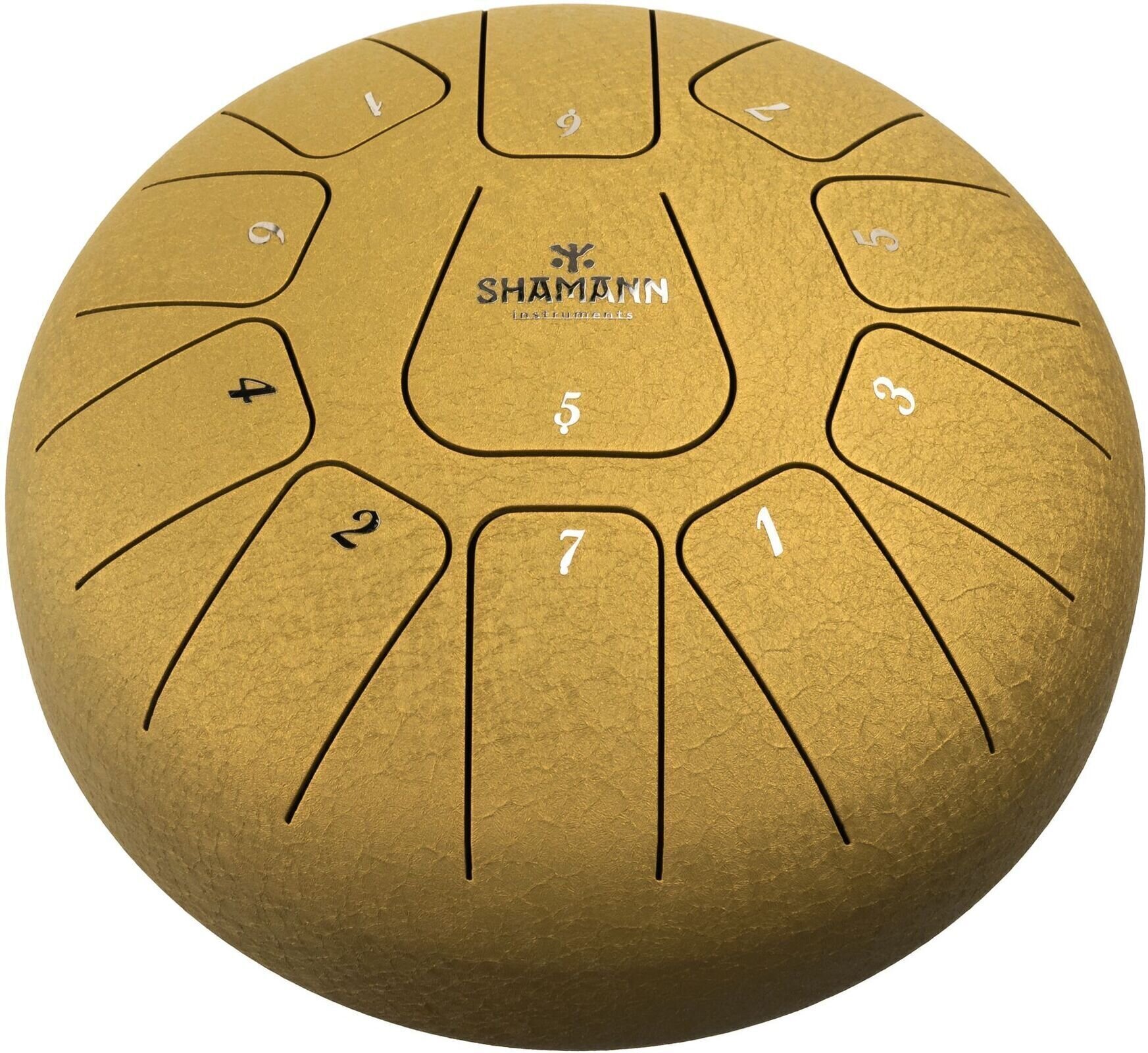 Tongue Drum Shamann 8" 11 Notes F Major Golden Tongue Drum