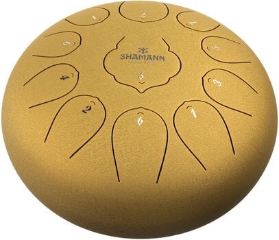 Tongue Drum Shamann 10" 11 Notes F Major Golden Tongue Drum - 1