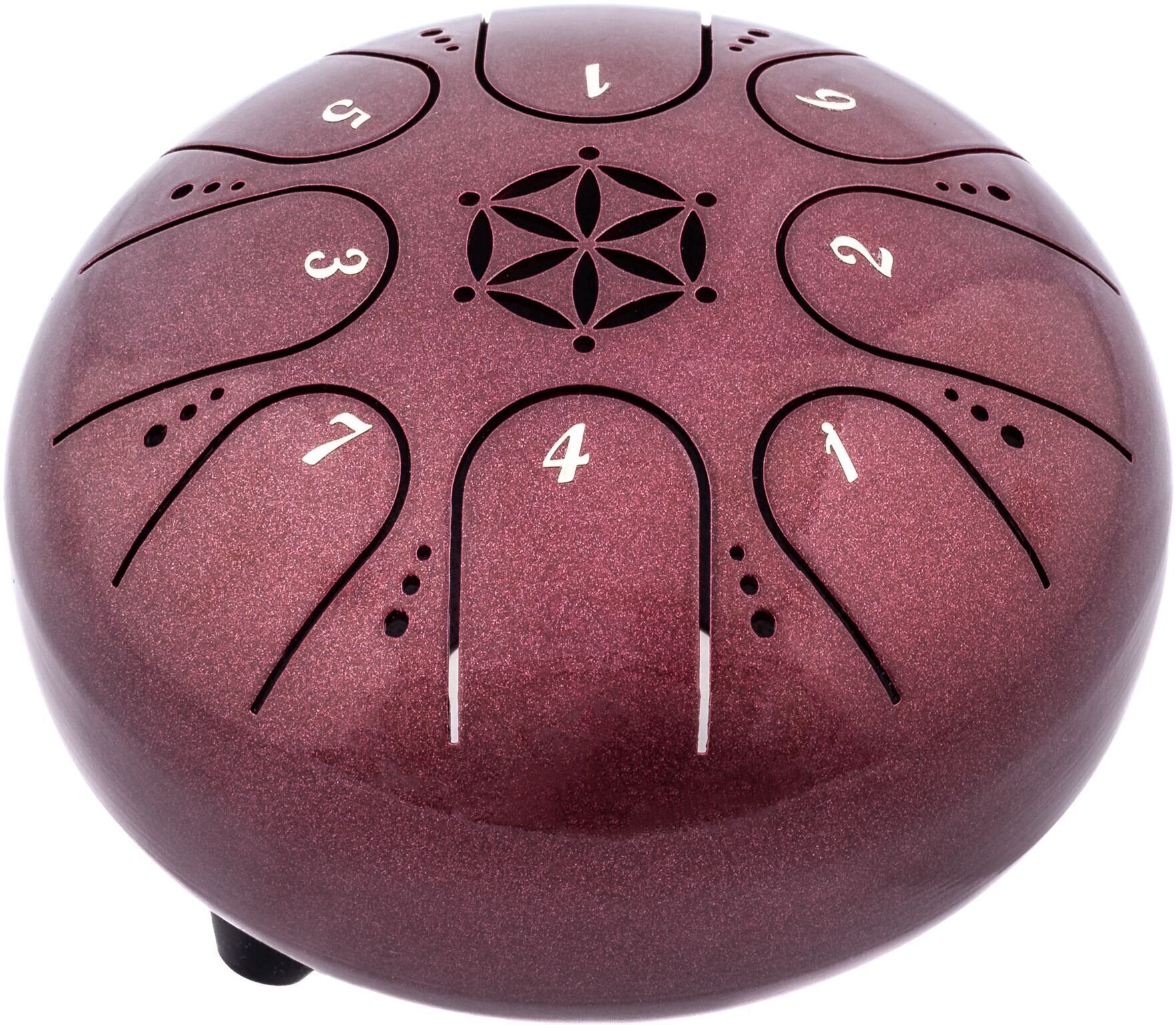 Tongue Drum Shamann 5" 8 Notes C5 Major Dark Red Tongue Drum