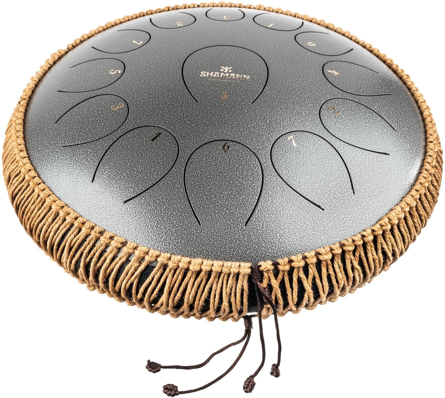 Tongue Drum Shamann 14" 13 Notes C Major Silver Tongue Drum