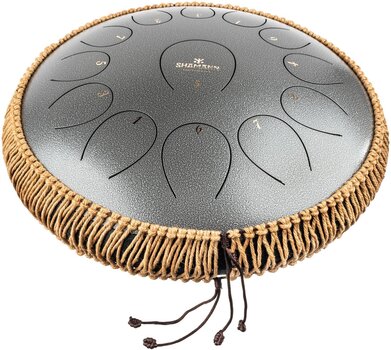 Tongue Drum Shamann 14" 13 Notes C Major Silver Tongue Drum - 1