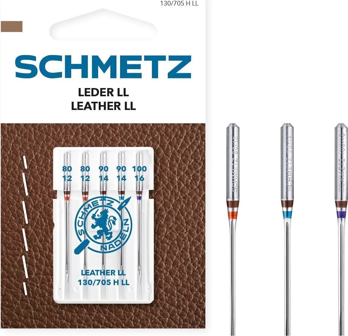 Agulhas para máquinas de costura Schmetz 130/705 H LL VIS Agulhas para máquinas de costura