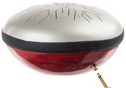 Tongue Drum Shamann 12" 10 Notes with EQ 432Hz Silver Tongue Drum - 1