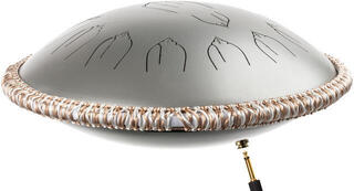 Tongue Drum Shamann 14" 15 Notes with EQ C Major 432Hz Silver Tongue Drum