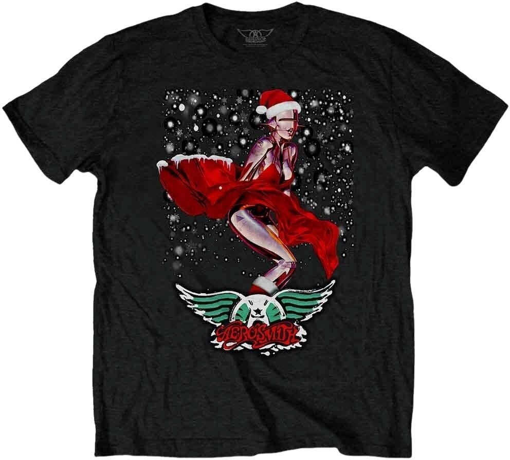 T-shirt Aerosmith Robo Santa Black M T-shirt