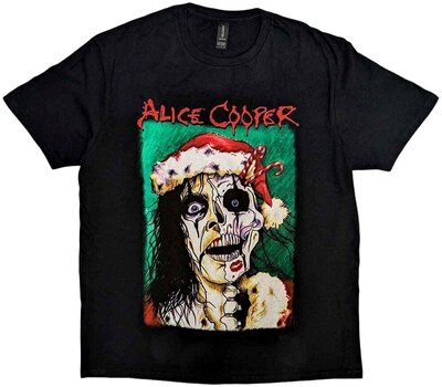 T-Shirt Alice Cooper T-Shirt Xmas Card Unisex Black XL - 1