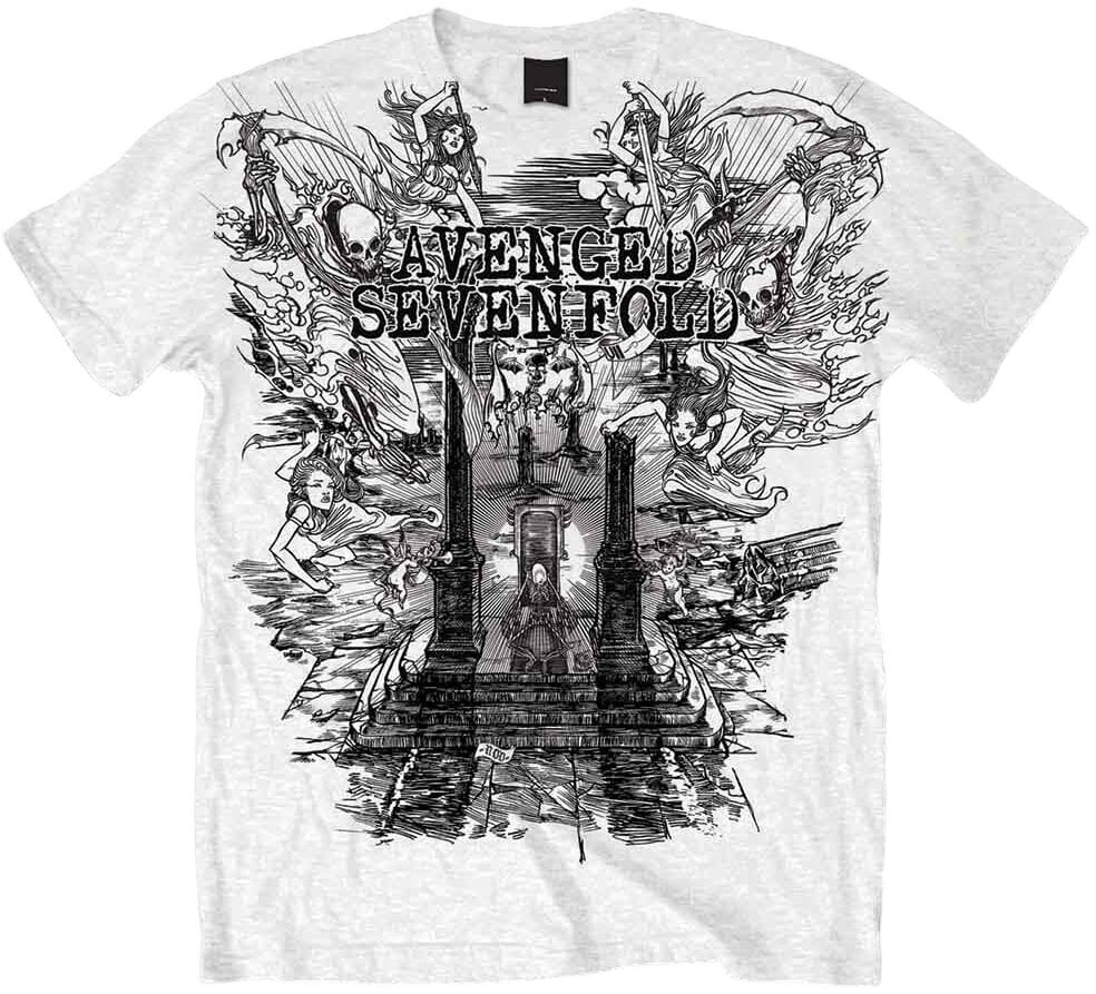 T-särk Avenged Sevenfold Land of Cain White XL T-särk