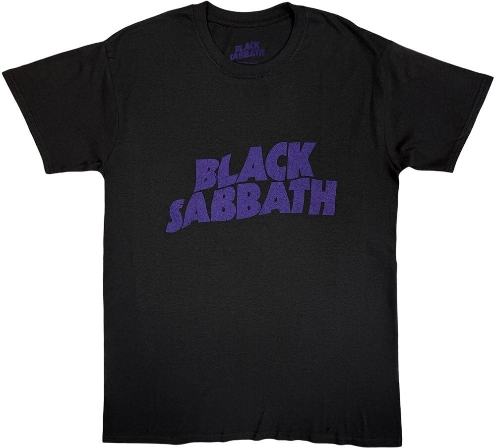 Tričko Black Sabbath Tričko Wavy Logo Vintage Unisex Black S