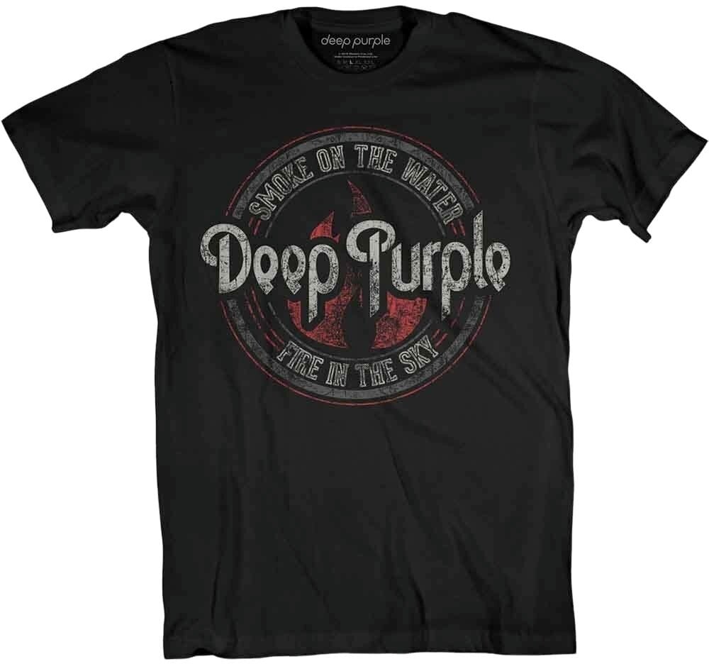 Košulja Deep Purple Smoke Circle Black S Košulja