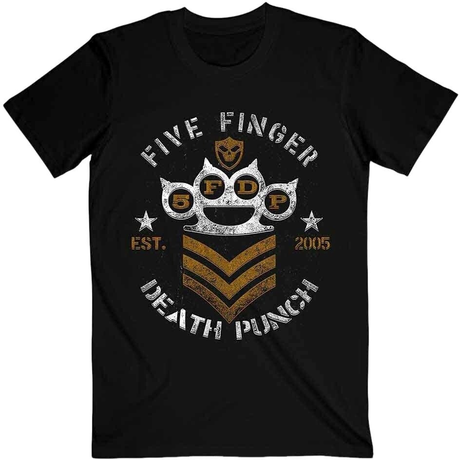 T-Shirt Five Finger Death Punch T-Shirt Chevron Unisex Black XL