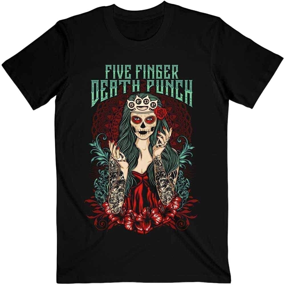 T-Shirt Five Finger Death Punch T-Shirt Lady Muerta Unisex Black 2XL