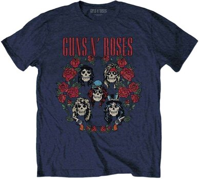 Košulja Guns N' Roses Skulls Wreath Navy Blue L Košulja - 1