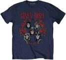 Guns N' Roses Skulls Wreath Navy Blue 2XL Camiseta de manga corta