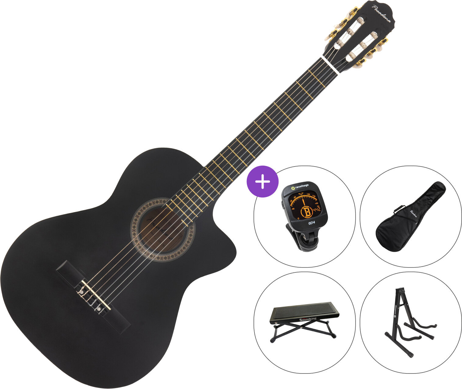Chitarra Classica Pasadena SC041C SET 4/4 Black Chitarra Classica