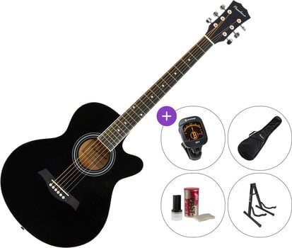 Akustična kitara Jumbo Pasadena SG026C-38 SET Black Akustična kitara Jumbo - 1