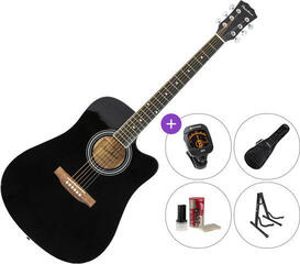 Akustická kytara Pasadena SG028C SET Black Akustická kytara