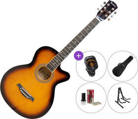 Jumbo z elektroniką Pasadena SG026C 38 EQ SET Vintage Sunburst Jumbo z elektroniką