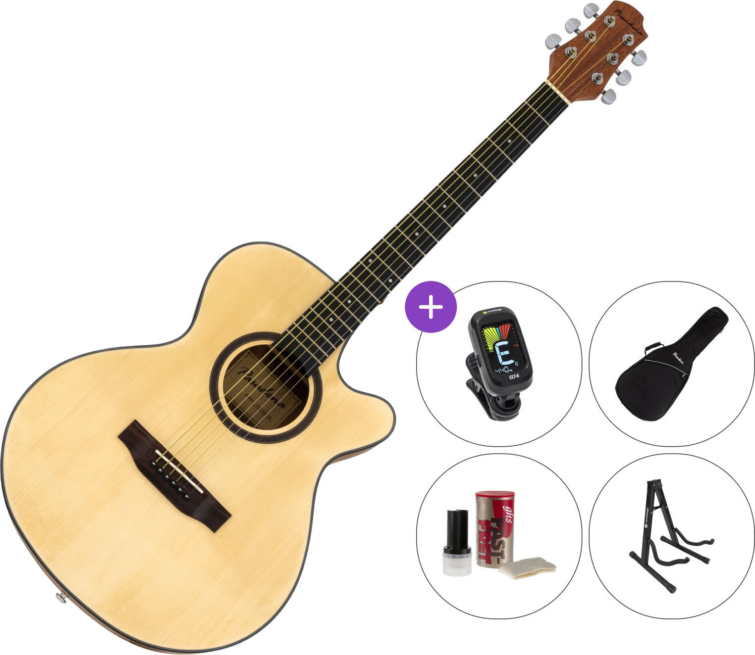 Guitarra jumbo Pasadena SG01SZC 40 SET Natural Guitarra jumbo