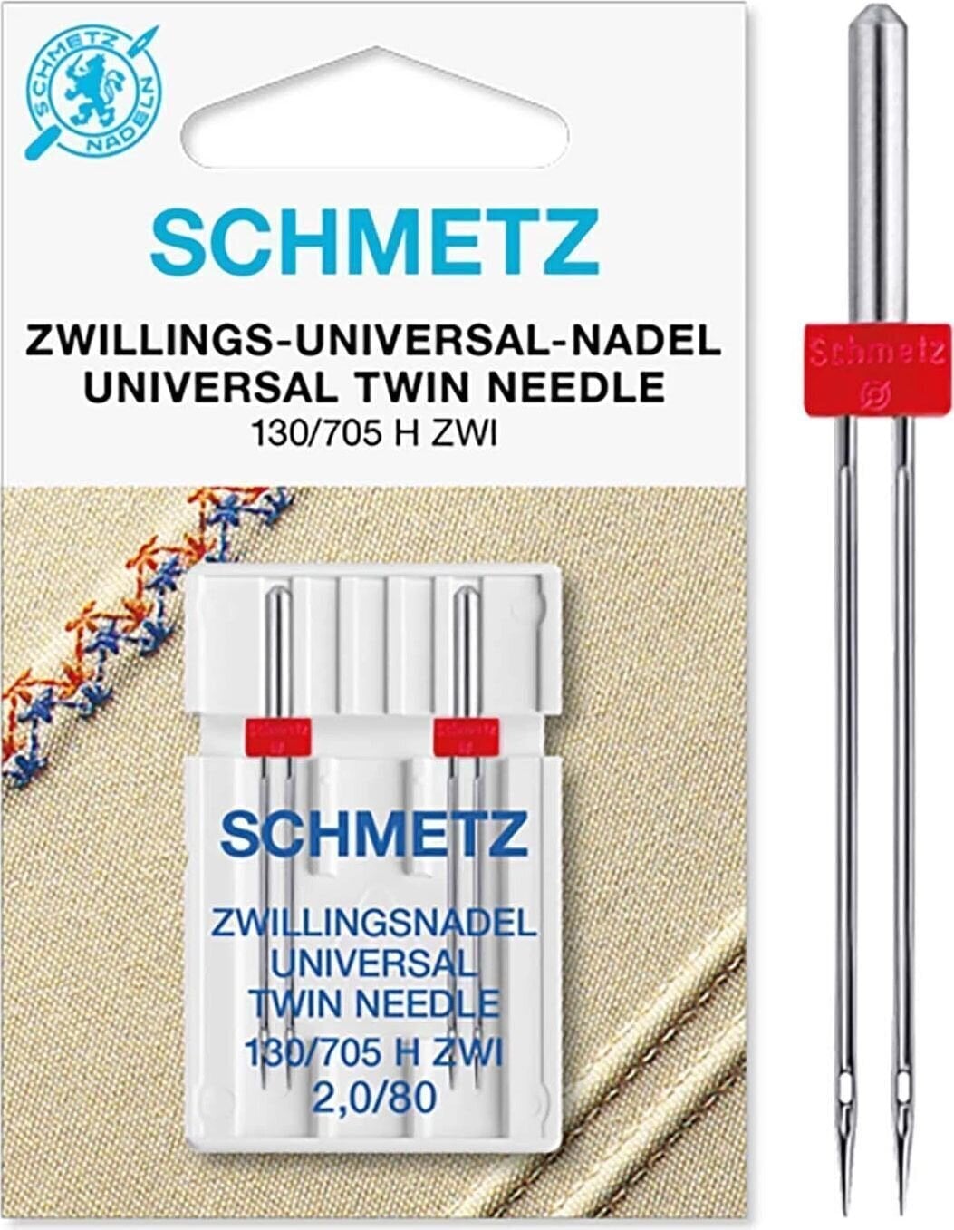 Nadel für Nähmaschine Schmetz 130/705 H ZWI 4.0 DCS Nadel für Nähmaschine
