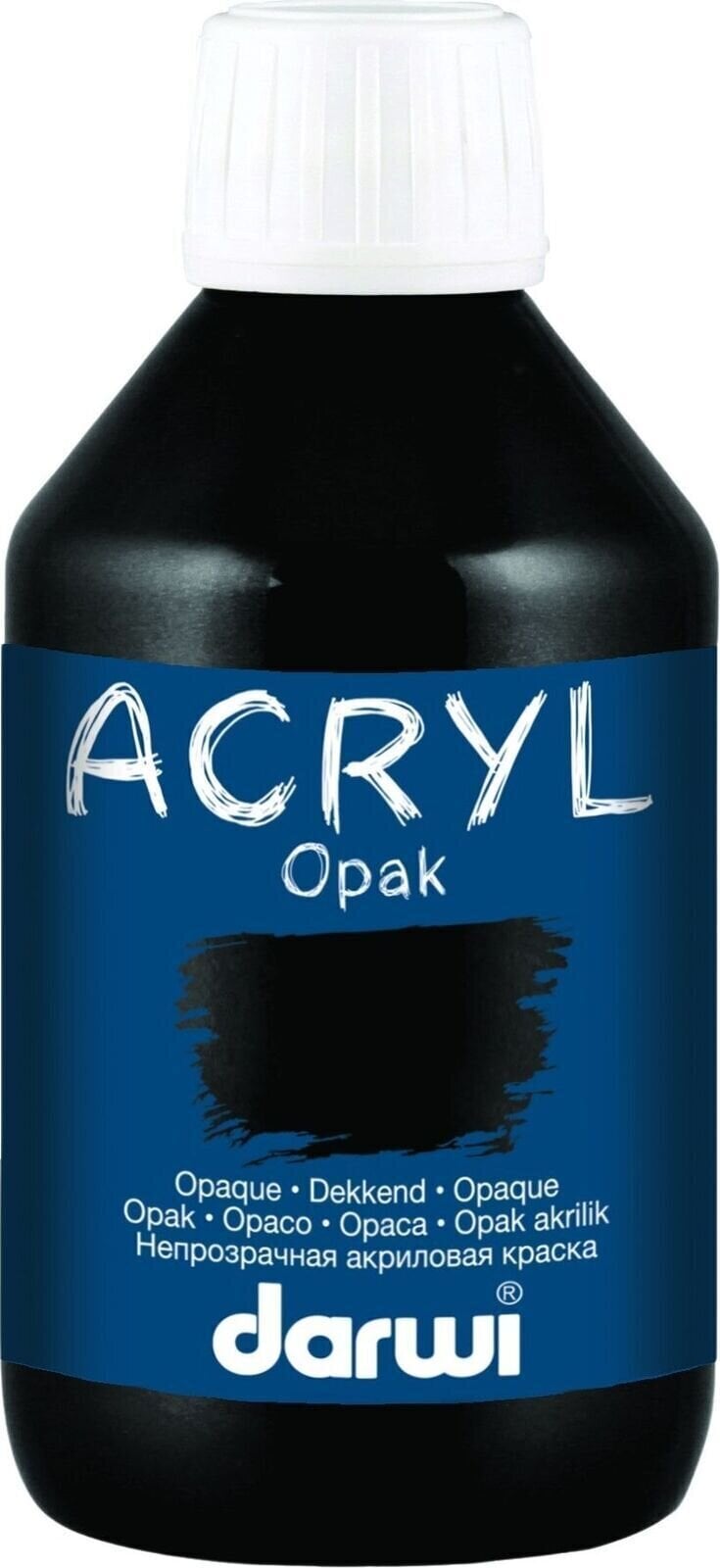 Akryylimaali Darwi Opak Akryylimaali Black 250 ml 1 kpl