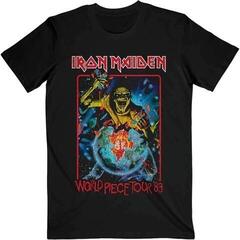T-Shirt Iron Maiden World Piece Tour '84 V.1. Unisex T-Shirt mit kurzen Ärmeln/Black/Kurze