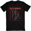 Iron Maiden Senjutsu Cover Distressed Red Black S Maglietta